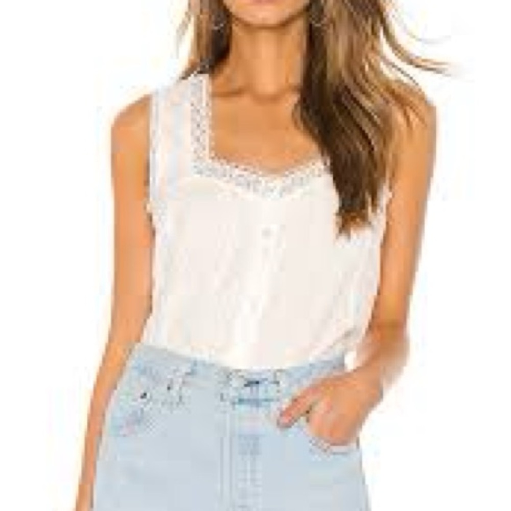 Heartloom Ivory Lace Trim Blouse XS